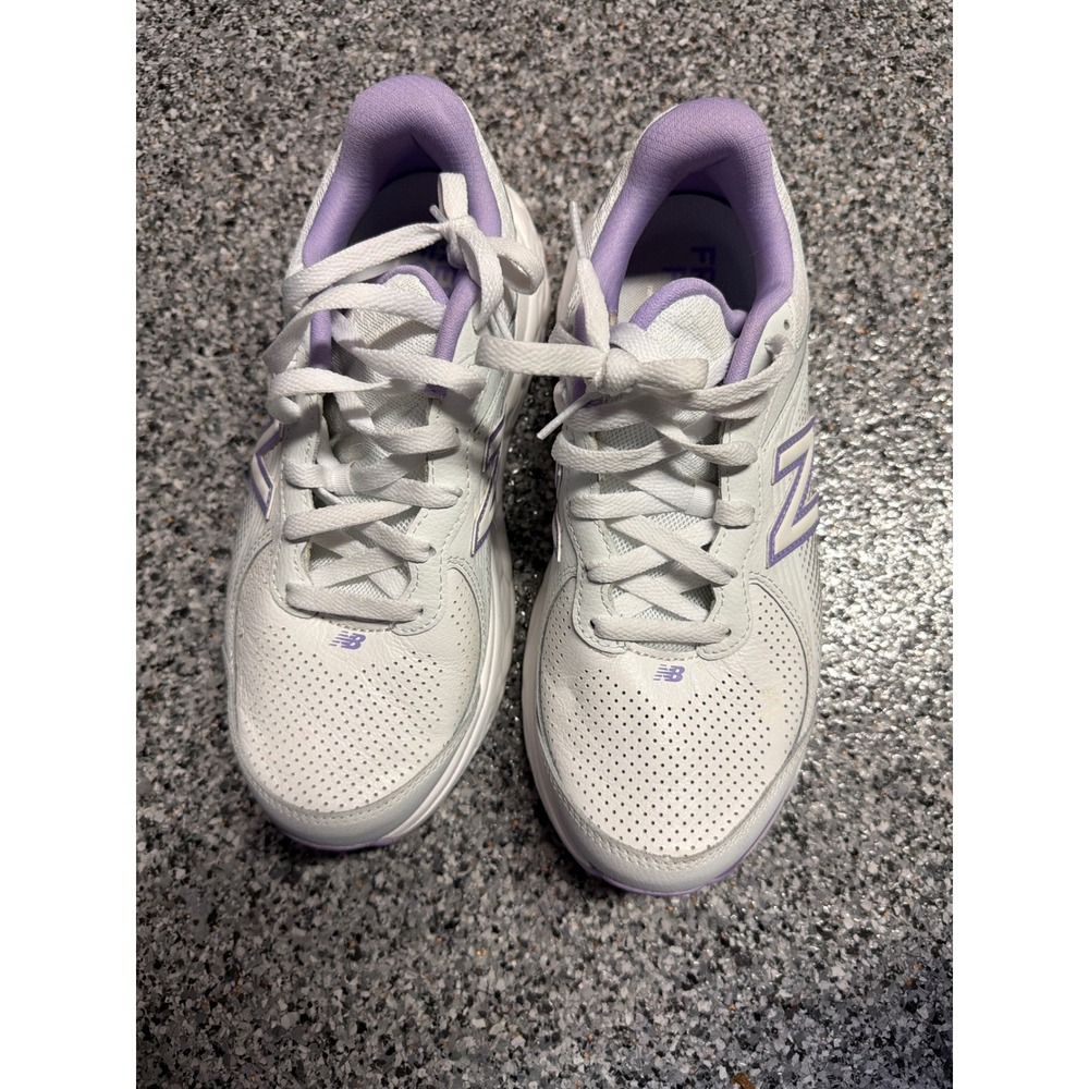 New Balance 840 v1 Fresh Foam White Lilac Purple Walking Shoes WW840FW1 10 2E